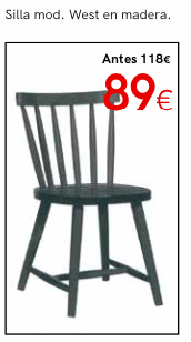 Silla de madera West